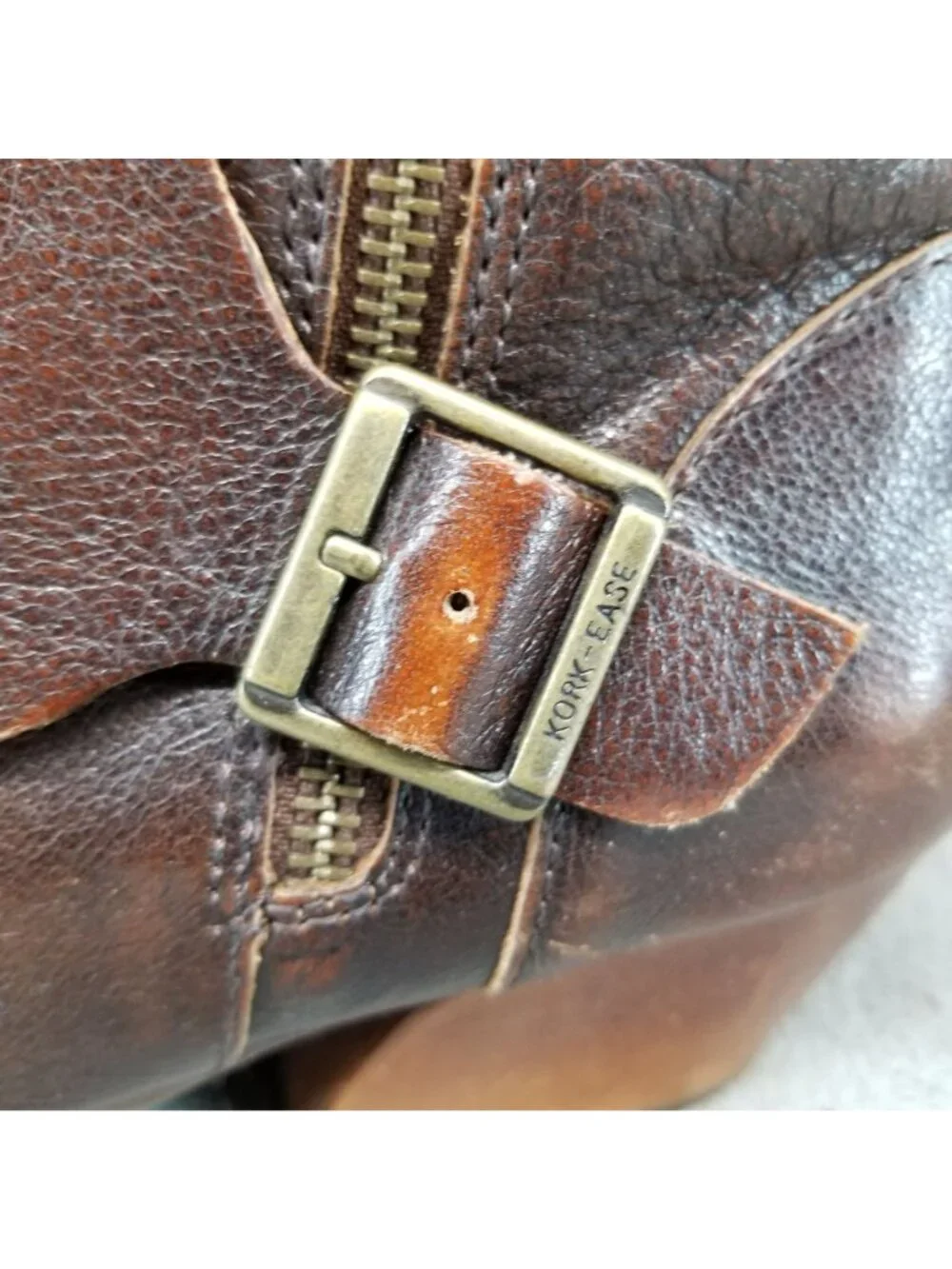 Kork-Ease Shoes Womens Size 8.5 Isa Brown Leather Side Zip Ankle Boots *Read*